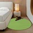 thumbnail image 3 of Green Large Area Rugs for Bedroom Living Room, Soft Non Slip Carpet Bedside Rug, Solid Color Simple Abstract Fashion Light Color Round Floor Cover Kitchen Accent Rug 3' for Dining Room/Office, 3 of 9