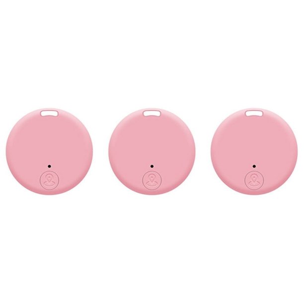 Paquete de 3 rastreadores GPS para vehículos, localizador de llaves, minirastreador GPS, rastreador GPS para mascotas, color rosa