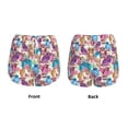 thumbnail image 3 of Yiaed Watercolor Owl Print Women's Running Shorts with Liner 3 Zipper Pockets Elastic Workout Athletic Gym Yoga Shorts-X-Large, 3 of 7