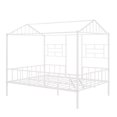 thumbnail image 3 of Bellemave Full House Bed with Rails, Metal Cabin Bed Frame with Ladder, Playhouse Bed for Teens (Full Size, White), 3 of 9