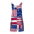 thumbnail image 5 of Penkiiy Independence Day Women's Summer Comfortable Casual Suspender Printing Shorts Pocket Jumpsuit Shorts S Multicolor, 5 of 5