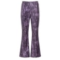 thumbnail image 6 of FAOWME Ladies Flared Pants High Waist Solid Color Comfortable Stylish Slim Fit Bodycon Trousers For Casual Daily Wear,Purple,L, 6 of 9