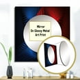 thumbnail image 3 of Designart "Gateways Moiré Lattice In Red And Blue II" Modern Geometric Blue Large Square Mirror - Square Bedroom Mirror Printed Wall Decor - Modern Square Printed Wall Mirror Art, 3 of 5