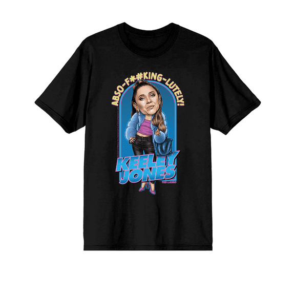 Ted Lasso Keeley Jones Bobble Head Crew Neck Short Sleeve Men's Black T-shirt -Medium