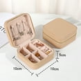 thumbnail image 2 of Knubmt Portable Mini Jewelry Travel Case PU Leather Jewelry Organizer Box Small Jewelry Storage Holder for Women, Light Pink, 2 of 7