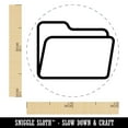 thumbnail image 2 of Open Empty Folder Icon Self-Inking Rubber Stamp Ink Stamper - Blue Ink - Mini 1/2 Inch, 2 of 7