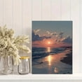thumbnail image 2 of UXIEQU Sunset Beach Ocean Canvas Wall Art 15.75x11.81 Inches, 2 of 8
