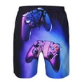 thumbnail image 4 of Kll Play Gaming Men'S Casual Summer Beach Shorts Hawaiian Shorts With Pockets-Medium, 4 of 9