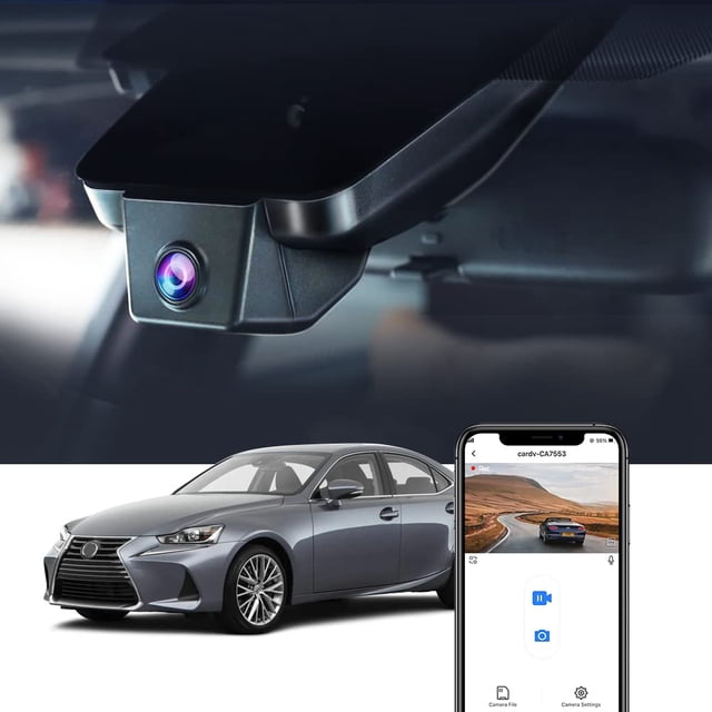 Cámara de salpicadero FITCAMX 4K 2160P UHD WiFi para Lexus IS 2017-2025