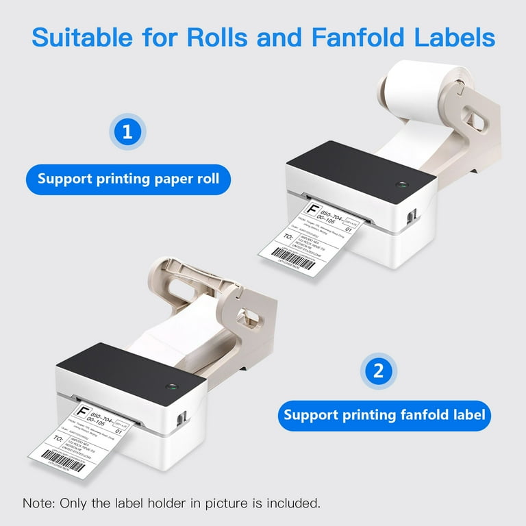 Aibecy Shipping Label Holder for Rolls and Fan-fold Stack Labels Paper Holder Bracket Stand Work with Desktop Thermal Shipping Label Printer
