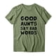 thumbnail image 4 of Gibobby Casual Playera de Manga Corta para Mujer Camisas Cuello Camiseta Impresión Casual Tops Letras Túnica Blusa Manga redonda Mujer Blusa mujer(Verde,G), 4 of 5