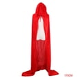 thumbnail image 3 of Yuarrent Disfraces de Halloween Mujeres Hombres Capa con capucha adulta Capas largas de fiesta Capucha Kits de decoración para fiestas rojo 170cm, 3 of 6