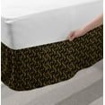thumbnail image 2 of Trellis Bed Skirt, Irregularly Directed Streaks Zigzags Ornamental Graphic Intersections, Elastic Bedskirt Dust Ruffle Wrap Around for Bedding Decor, 4 Sizes, Dark Khaki Charcoal Grey, by Ambesonne, 2 of 2