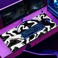 thumbnail image 5 of Black and White Desk Mat Mouse Pad XL Big Mousepad Gaming Large Mouse Pad Desk Pad with Stitched Edges Non-Slip Large Computer Mat, 31.5x11.8 in-Flowing Liquid Metal, 5 of 6