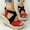 Red, variant on Floenr Womens Sandals Flip Flops for Women,Summer Ladies Women Thick Soled Shoes Fish Mouth Casual Wedge Heels Sandals