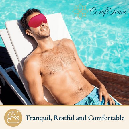 ComfiTime 3D Sleep Mask - 100% Blackout Eye Mask for Sleeping, Eye Covers for Men and Women, Contour Blindfold with Nose Baffle, Soft & Lightweight, Latex-Free