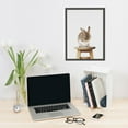 thumbnail image 7 of WFSposter Cute Shy Bunny Rabbit Animal Print Portrait Framed Canvas Wall Art,18x24 Natural Whimsical Baby Animal Art for Home Decoration, 7 of 7