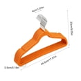 thumbnail image 3 of 10 Pack Orange Velvet Hangers - 0.5cm Thick Antislip Clothes Hangers Space Saving Non-Slip for Coats, Dresses, Pants, Closet Organization with Rust-Proof Metal Hook, 3 of 6