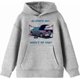 thumbnail image 4 of Go Sports! But Where's the Food? Kids Heather Gray Long Sleeve Hoodie-Medium, 4 of 6