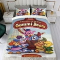 thumbnail image 4 of Aventuras de los Osos Gummi Conjunto de sábanas temático, trío de piezas, cómodo y amigable con la piel, diseño único, regalo de decoración para el hogar para familiares, amigos y fans,173cm *218cm, 4 of 6