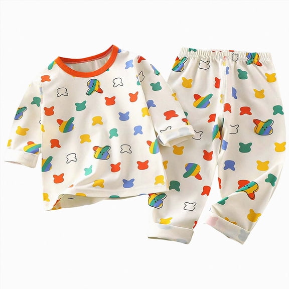 TOWED22 Baby Girl Clothes Long Sleeve Sweatshirt Pullover Tops Joggers Pants Fall and Winter Outfit Set Size:6-7 Y,Color:Orange
