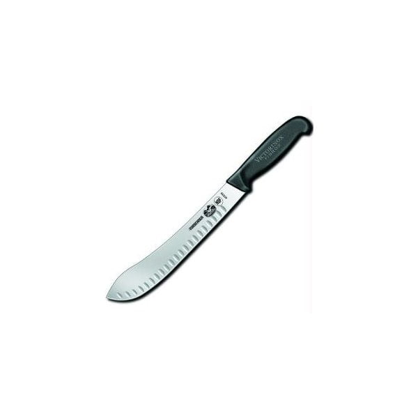 Victorinox Butcher Straight Granton Fibrox Pro Handle, 10", Black