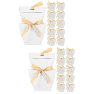 50 Pcs Wedding Favor Bags With Bow & Ribbon Handles – 6.2x7.2x2.5 Inch – Sage Green Gift Bags For Bridal Shower, Baby Shower, Birthday 1 thumbnail image