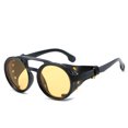 thumbnail image 5 of Gafas de sol modernas con remaches para hombres y mujeres, gafas redondas europeas y americanas de inmersión, gafas de sol personalizadas Steampunk, 5 of 5