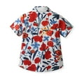 thumbnail image 5 of FUZHIQ Boys Long Sleeve Button Down Shirts Child Toddler Boys Girls Short Sleeve Summer Casual Gentleman Tops Hawaii Beach Holiday Floral Shirts T Shirt ,18-24 Months, 5 of 5