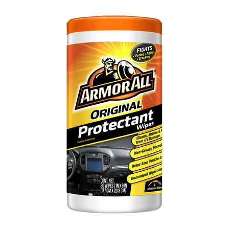 Armor All Original Car Cleaning Protectant Wipes, 50 Count