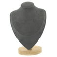 thumbnail image 5 of CRILSTYLEO 1Pack Necklace Storage Stand Grey Bamboo Jewelry Display Busts For Personal Users And Home, 5 of 8