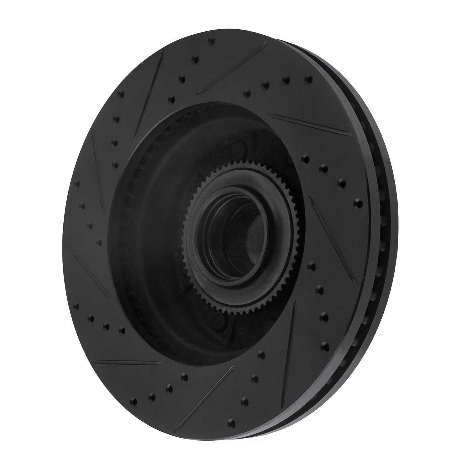 Dynamic Friction Company 633-54209R DFC Brake Rotor - Drilled And Slotted - Black
