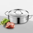 thumbnail image 4 of Lubelski Stainless Steel Handle Cookware Dutch Oven Cooking Soup Milk Hot Pot with Lid, 4 of 9
