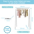thumbnail image 3 of Standing Clothes Hanger, Stainless Steel Portable Foldable Clothes Rack  for Home, 3 of 7