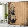thumbnail image 5 of Ambesonne Steam Engine Shower Curtain, Aged Iron Train, 69"Wx75"L, Brown, 5 of 5