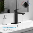thumbnail image 4 of Matte Black Bathroom Sink Faucet Single Handle Bathroom Faucet Black Single Hole Vanity Faucet Modern RV Faucet Deck Mount 1 Hole or 3 Hole, 4 of 7