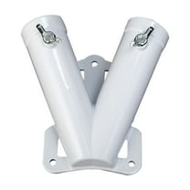 SATRINO Flag Holder, Flag Bracket, Flag Pole Holder Bracket Double Hole Design Outside House Heavy Duty Metal Flag Mount, Aluminum Alloy Mounting Brackets(1 inch)