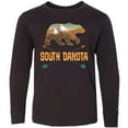 thumbnail image 3 of Inktastic South Dakota Vacation Bear Silhouette Long Sleeve Youth T-Shirt, 3 of 5