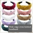 thumbnail image 3 of Yokua Knotted Headband Women Fabric Knitted Wide Hairband for Face Washing Daily Use, 3 of 21