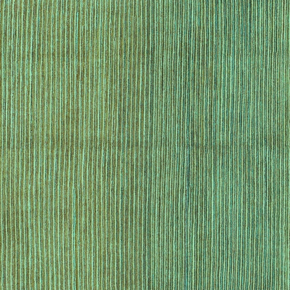 Ahgly Company Indoor Square Abstract Turquoise Blue Modern Area Rugs, 8' Square