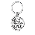 thumbnail image 1 of Best Grandpa Ever Quote Art Deco Fashion Rotating Keychain Metal Keyring Holder, 1 of 2