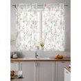 thumbnail image 2 of Farmhouse Daisy Blossoms Tier Curtains 45 Inch Length,Sheer Curtains for Bedroom Living Room Window Vintage Rustic Flowers Rod Pocket Drapes Kitchen Curtains Small Half Window 27.5"x45" 2 Panels, 2 of 7