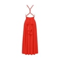 thumbnail image 6 of Warop Women's Backless Halter Neck Maxi Dress Sleeveless Tie Flowy Beach Vacation Dress Summer Trendy Solid Color Clothes, 6 of 9