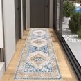 thumbnail image 2 of Washable Runner Rug Vintage Machine Washable Runner Rug Soft Wear Resistant Non-Slip Ultra Thin Hallway Runner Rug Entryway Indoor Carpet Hallway Runner Rug, 2 of 6