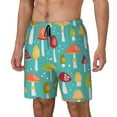thumbnail image 2 of Haiem Mushrooms Men'S Quick-Dry Swim Trunks: Comfortable Beach Shorts With Mesh Lining And Pockets - Ideal For Swimming And Sunbathing Small, 2 of 9