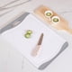 thumbnail image 1 of Tabla de cortar de plástico mediana (gris/blanca), sin BPA, antideslizante, con ranuras y asas, apta para lavavajillas, tabla de desayuno, cocina, 1 of 5