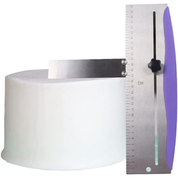 SURJDE 12 Inch Cake Scraper Smoother-Adjustable Metal Scraper, Smoother, Frost Form, Spatula and Smoother-Perfect Cake Frosting Tools and Machine for Home Bakers