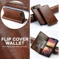 thumbnail image 3 of Case for iPhone 16e, Magnetic Matte Premium PU Leather Stand Flip Cover with Card Slots and Wallet, Shockproof and Full Body Protection Compatible with iPhone 16e - Khaki, 3 of 6