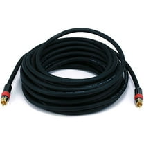 MONOPRICE 35FT COAXIAL AUDIO/VIDEO RCA CL2 RATED CABLE RG6/U 75OHM BLACK