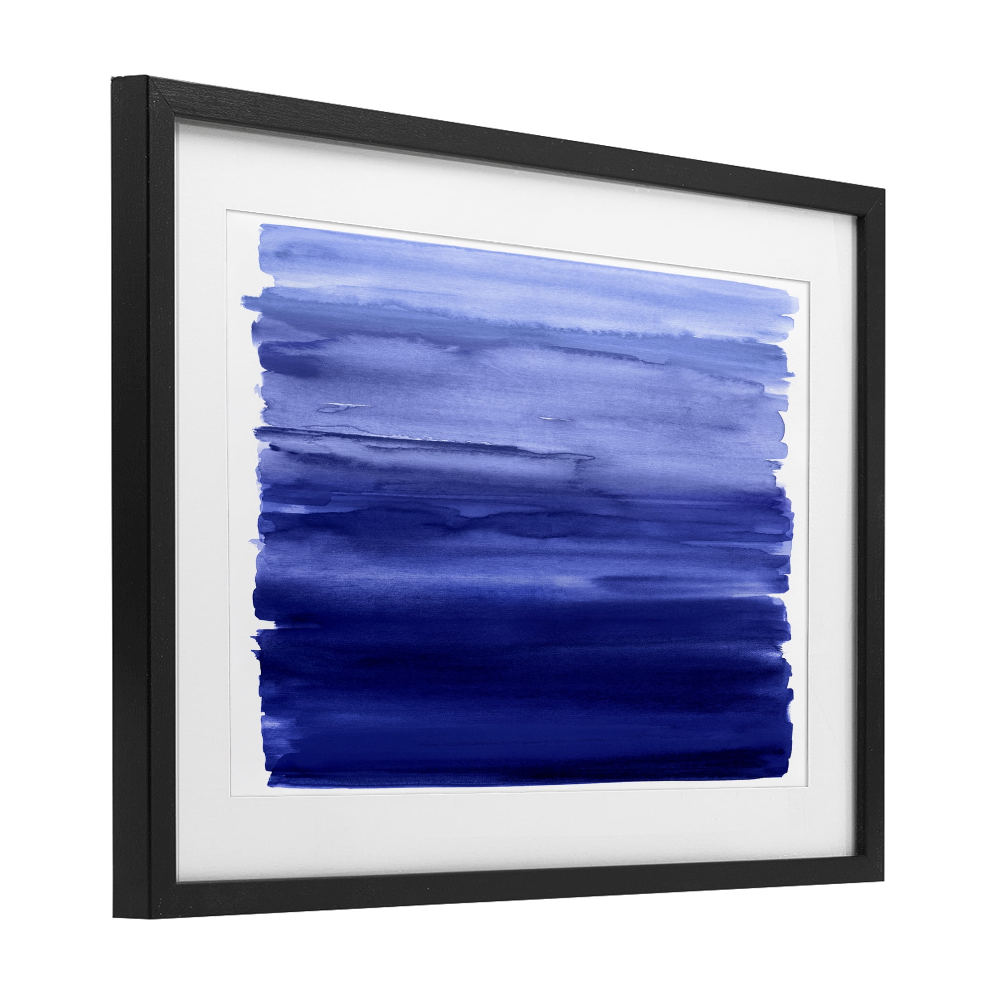 Stupell Industries Oceanic Ombre Blue Black Framed Print Under Glass, design by Allie Corbin
